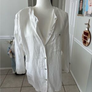 Rafaella Cream Linen Shirt